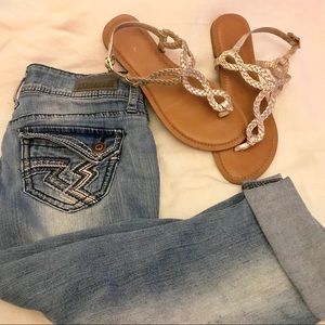 Merona Braided Thong Ankle strap Sandal